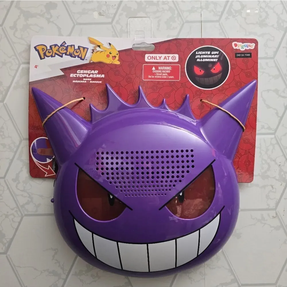 New Pokémon Gengar Light Up Halloween Mask Unisize 8+